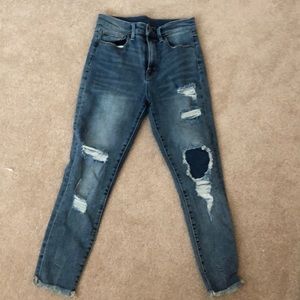 Dark wash skinny jeans